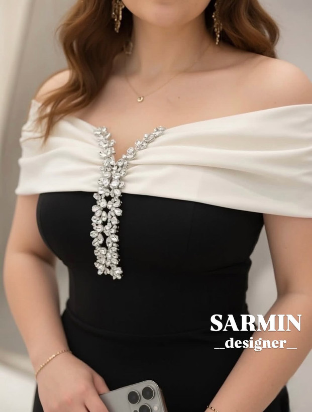 پیراهن میدی سنگدوزی زنانه