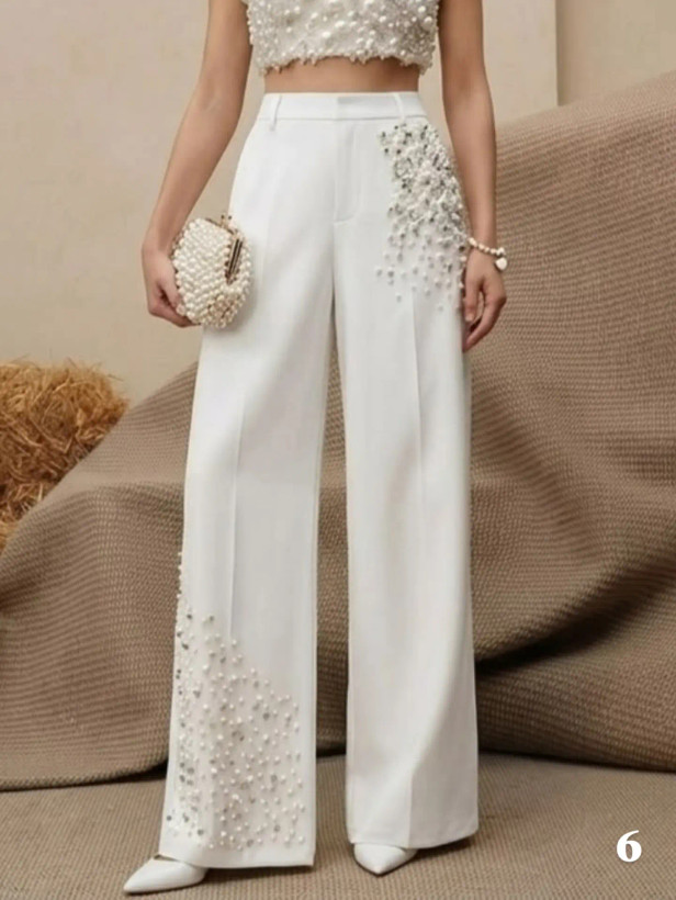 شلوار مروارید دوزی